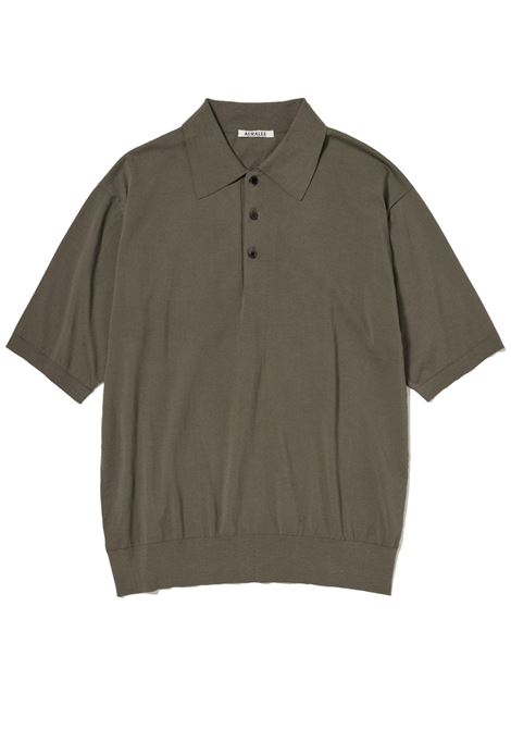 polo giza uomo oliva AURALEE | A26SP03KAOLIVE GRAY